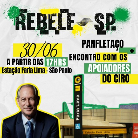 Movimento Rebele-SP realiza ação de rua em Pinheiros nesta quinta; saiba